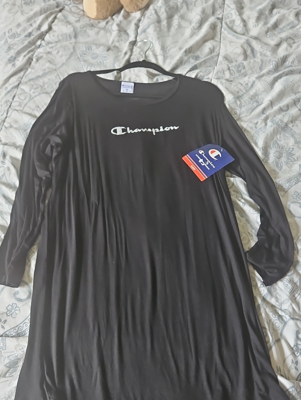 Champion Black Logo Long Sleeve Tunic
